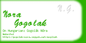 nora gogolak business card